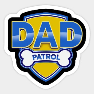 Funny Dad Patrol Dog Dad Sticker